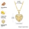 Vnox Herz Guadalupe Jungfrau Maria Halskette für Damen, Zirkonia Mutter Maria Katholische Halskette Unsere Liebe Frau von Guadalupe Schmuck