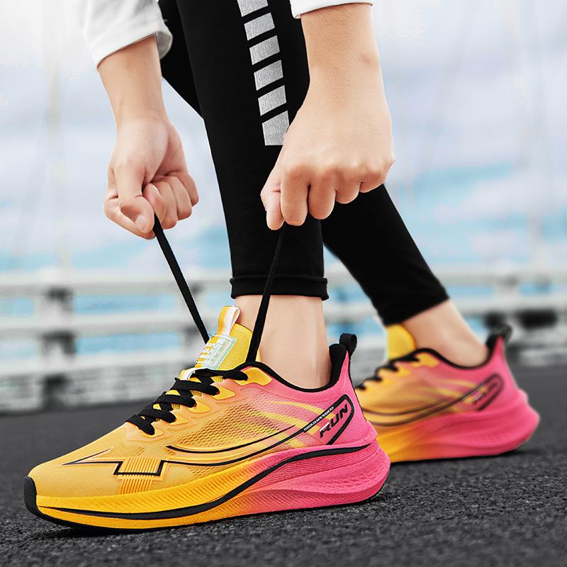 Summer Mens Sports Shoes Racing Trend Comfortable Training Shoes Marathon Anti Slip And Wear-Resistant Running Shoes