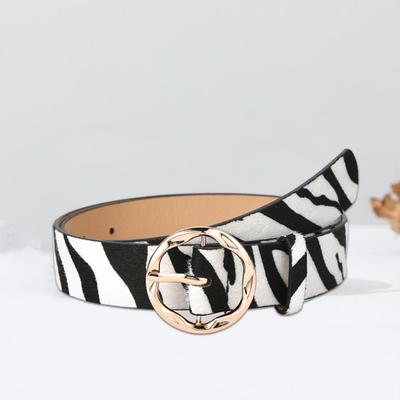 Puntos Women Faux Leather Fashion Waist Belt Single Prong Buckle Adjutable Leopard Snakeskin Waistband