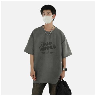 Short Sleeve T T-shirt Men's Fashion Brand Summer Loose Half Sleeve Fashion Ins Simple Printed Top