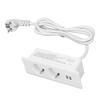 Embedded Power Outlet 2 USB 2  10A Ports Recessed Desk Socket In Desk Power Hub with 1.5m Cable
