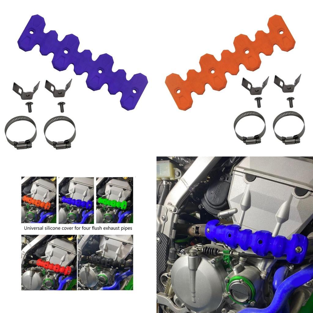 31BC Versatile Silicone Exhaust Pipe Covers Easy to Install Silicone Exhaust Pipe Protections Heatproof for City Driving