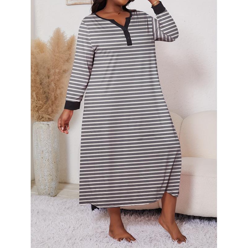 

Large Striped Maternity Dress 11416 UK 20