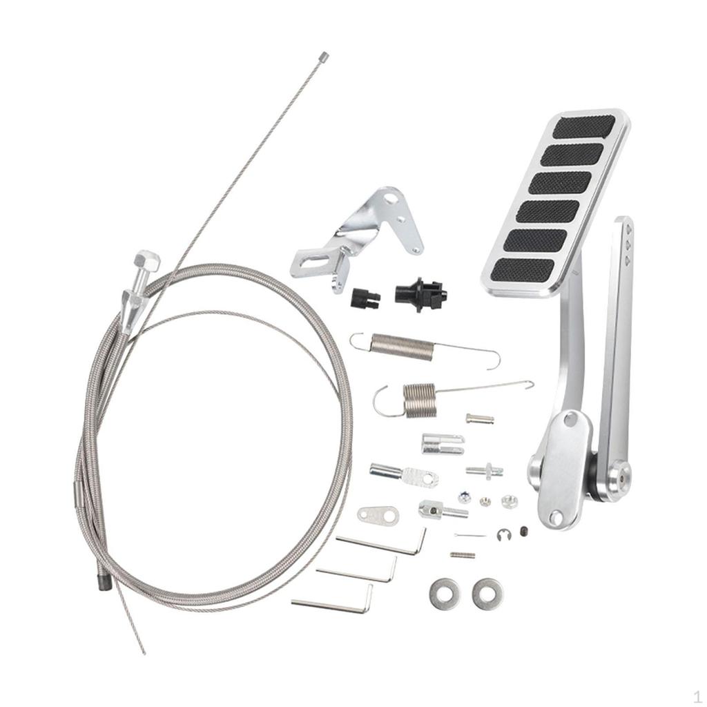 Aluminum Throttle Pedal Cable Kit Vehicle Accessory Upgrade Full 360° Adjustment Repairing