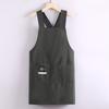 Durable Build, Stylish Black & Olive Green Cross-Strap Aprons - Adjustable, Polyester Kitchen Aprons with Pockets for Cooking, Baking, and Dining