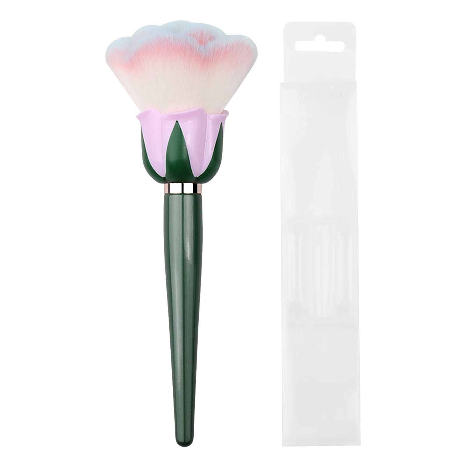 

Wooden-handled Rose-shaped Makeup Brush Nail Art Dust Tool Simple Setting Powder Blush Brush Creative Personality Makeup Brush