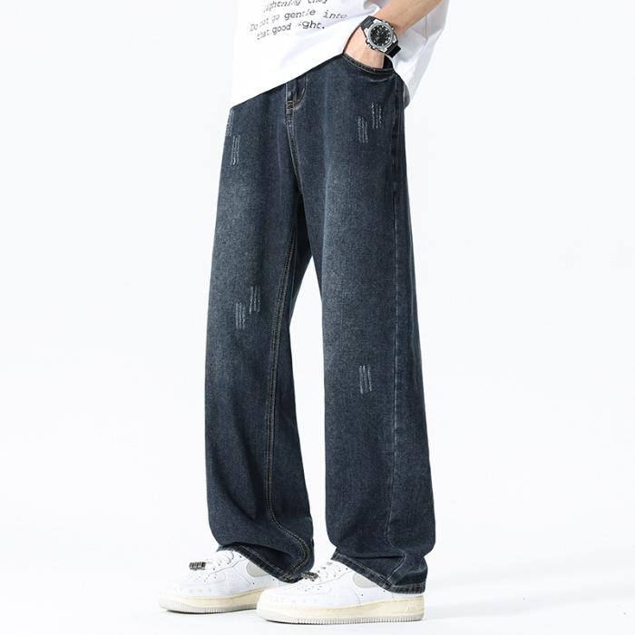 

Новые весенне-летние джинсы американского свободного прямого кроя, повседневные широкие брюки 38 синий