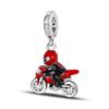 925 Copper Fashion Red Car Key Bus Charms Pendents Beads Fit 4MM Hole Diamete Bracelet Charms For Women Party Zircon Making