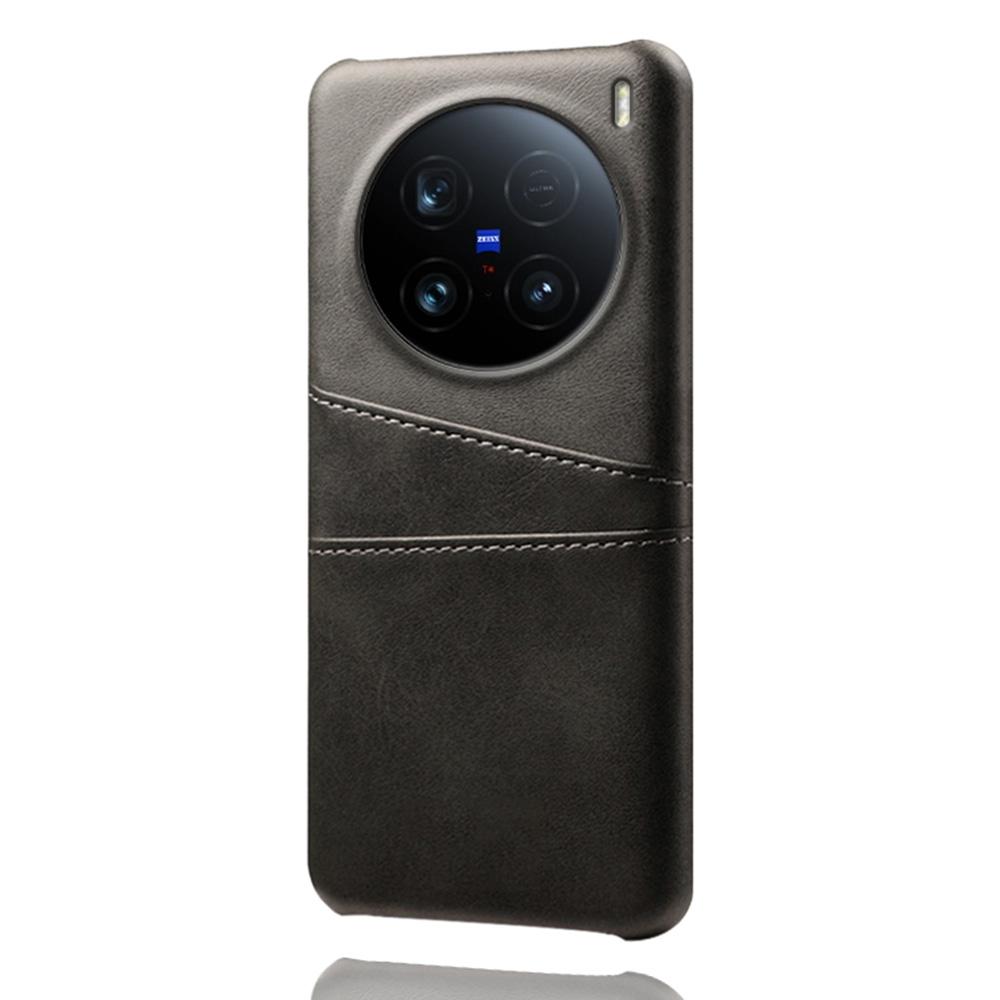 For Vivo X100 Ultra 5G Case Dual Card Slots PU Leather + Hard PC Phone Cover