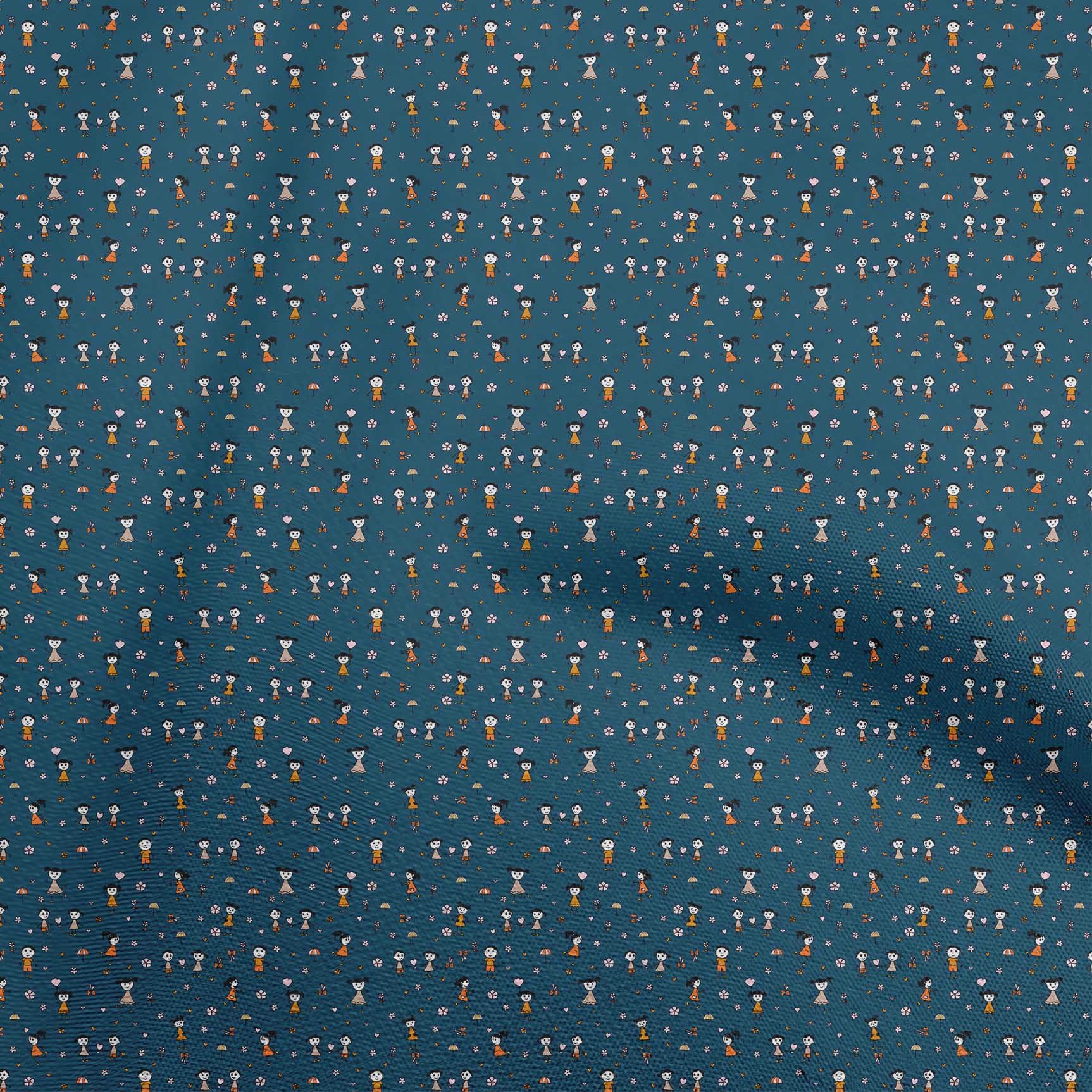 

OneOone Cotton Flex Grey Fabric Випадкові ремісничі проекти Декоративна тканина з принтом у дворі 40 дюймів 42 Inch Wide - Viscose Chiffon чирок синього кольору