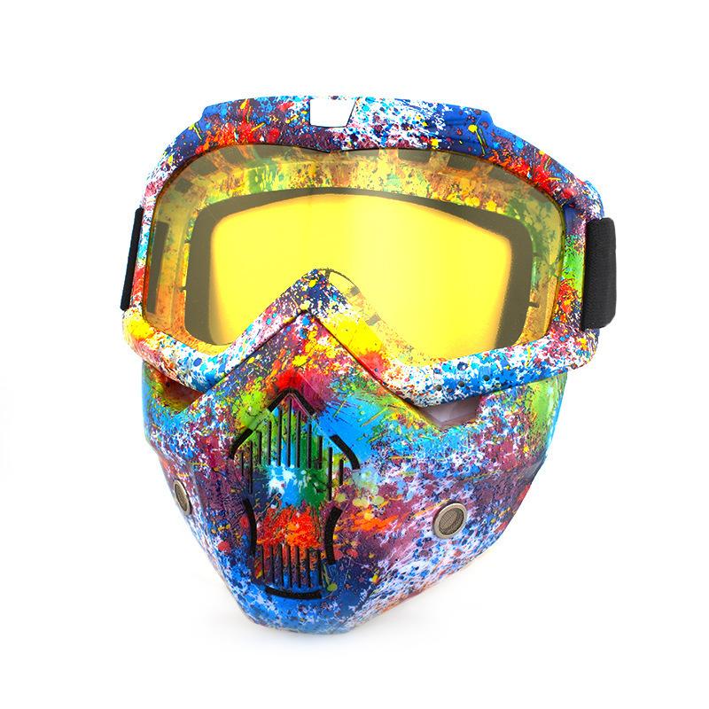Retro face masks, goggles, off-road motorcycles, racing goggles, outdoor cycling glasses, skiing