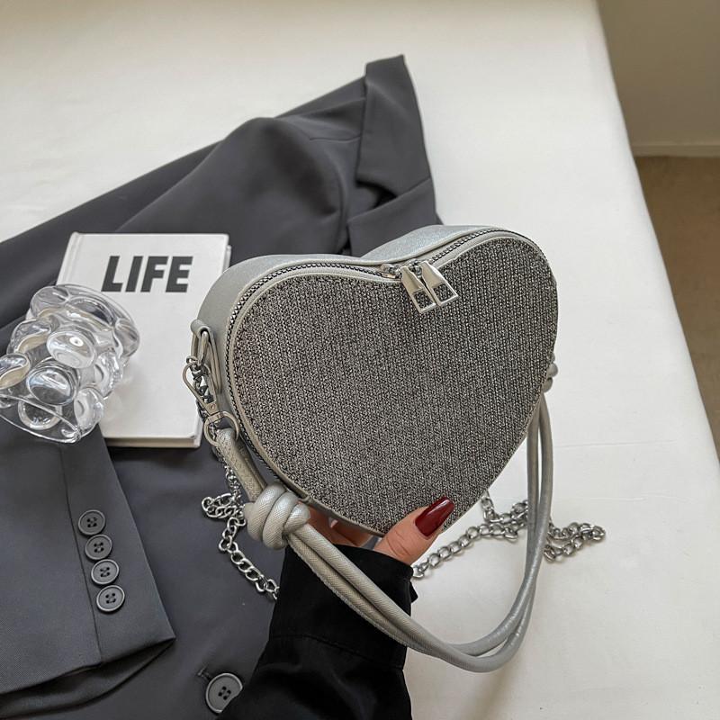Simple Heart Bag 2024 New European And American Fashion Trendy Street Style Shoulder Bag For Ladies