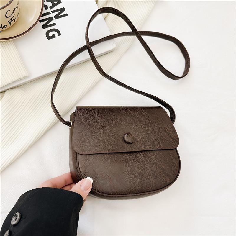 Elegant Vintage Saddle Bag For Spring Fashion Stylish Pu Shoulder Crossbody Bag