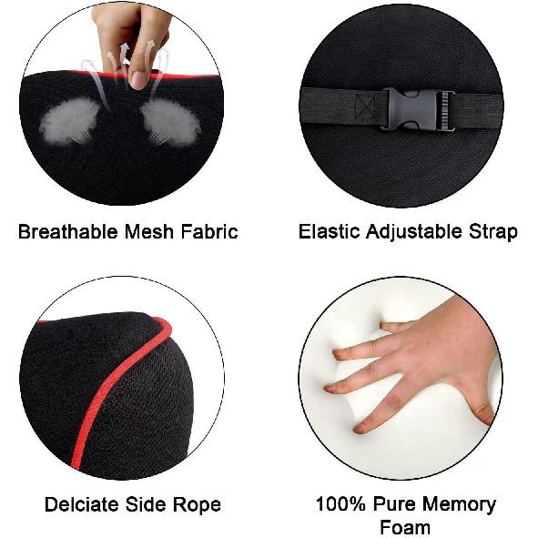 Crofy 2 Pack Car Neck Pillow, Softness Car Headrest Pillow For Driving With Adjustable Strap, 100% Memory Foam And Breathable Removable Cover,