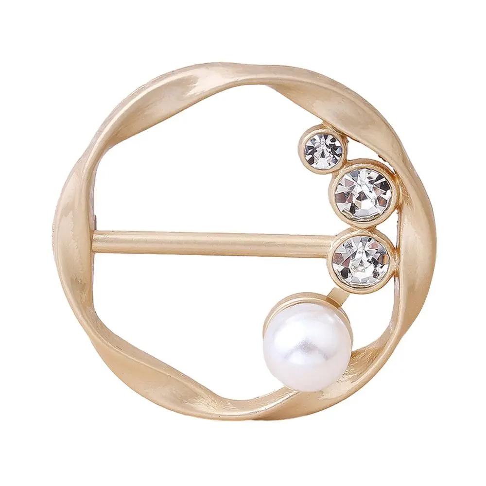 1Pc Scarf Buckle Scarf Ring Shawl T-Shirt Clip Brooch Waist Buckle Silk Clasp Clips Fashion Jewelry