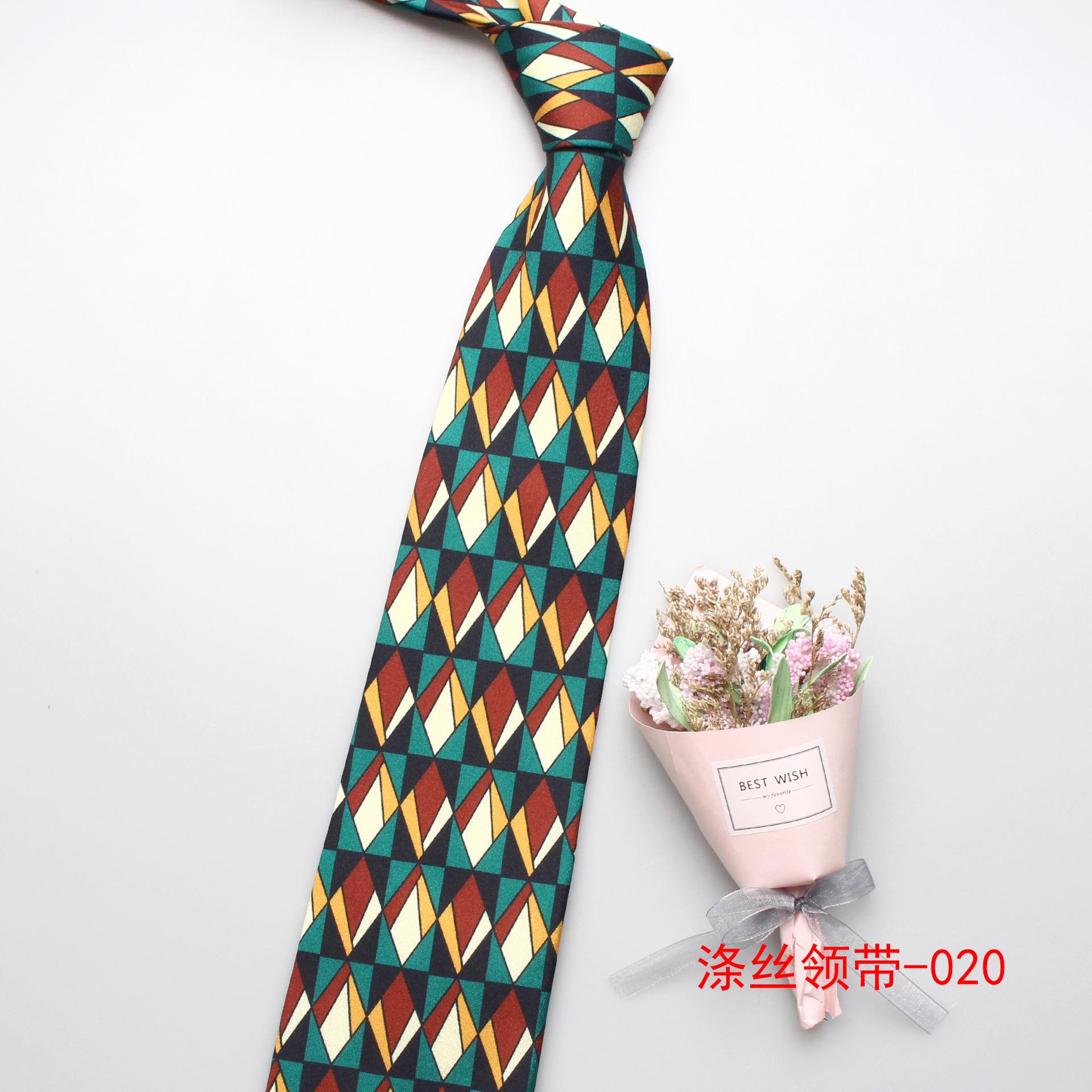 

Мужской галстук 9 см, Изысканный галстук из полиэфирного шелка с принтом, Галстук для делового кэжуал костюма