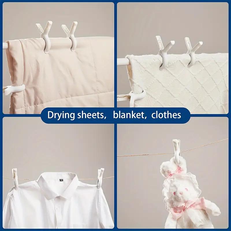 Windproof Clothespins Anti-Slip Plastic Laundry Pegs for Clothes Quilts Bedding Multi Purpose Hanging Clips