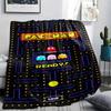 1 st Pac-Man-tryckt flanellfilt, hög kvalitet för alla årstider, heminredning, värme och komfort, perfekt som julklapp