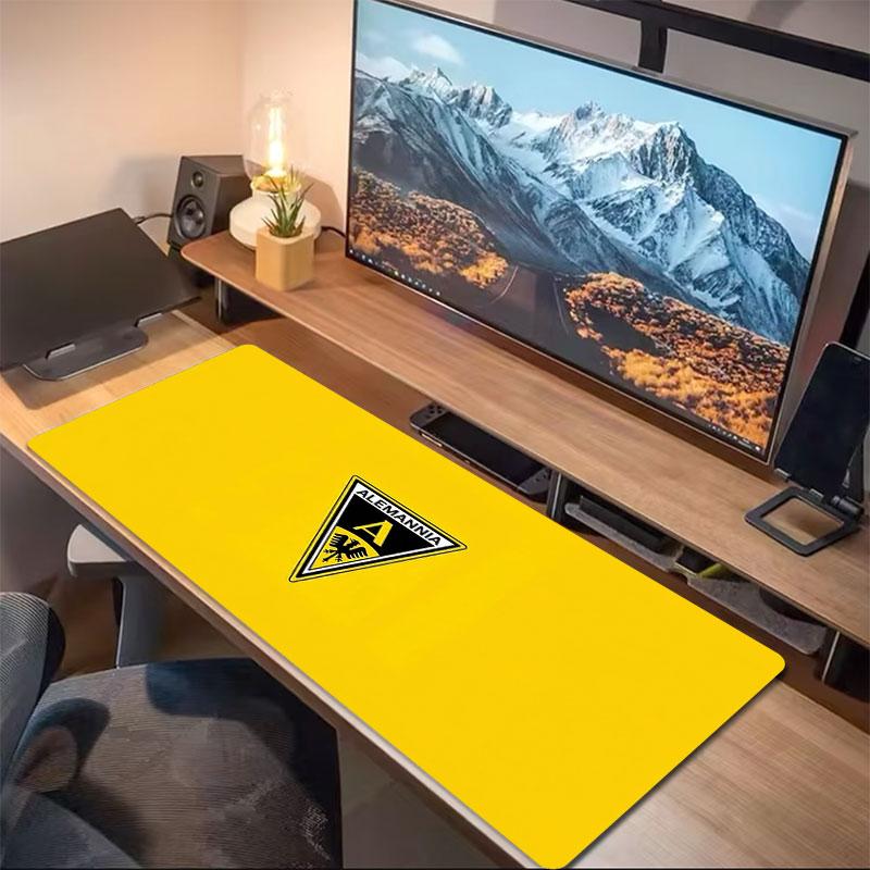 Alemania Football Crest Large Size Mouse Pad Large Gaming Table Cushion Nonslip Laptop Tablet Big Mousepad Xxl Mat Mini Pc Playmat With Lock Edge
