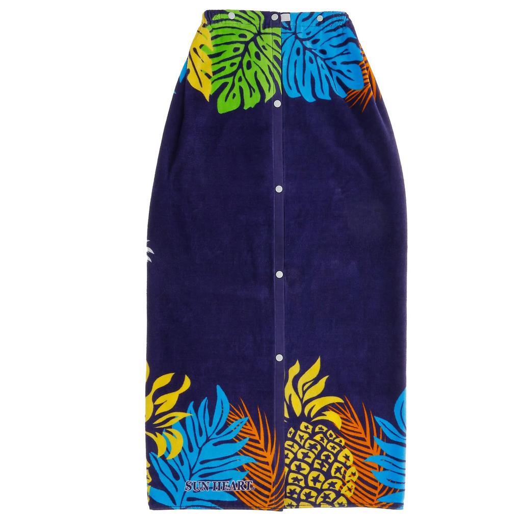 Marushin SUN HEART Tropical Island 100cm Long Wrap Antibacterial and for Boys and 0625020800 Towel, UV-Blocking, Girls,