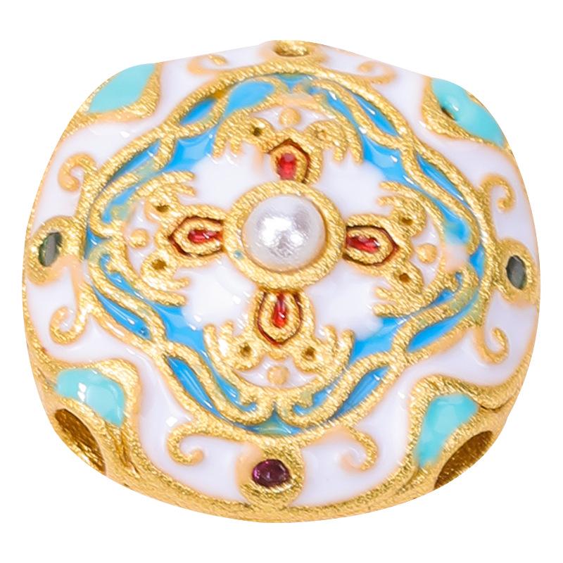 Gold Vajra Butterfly Spacer Beads with Gemstone Look and Strong Color Retention – Alloy Drip Oil Finish