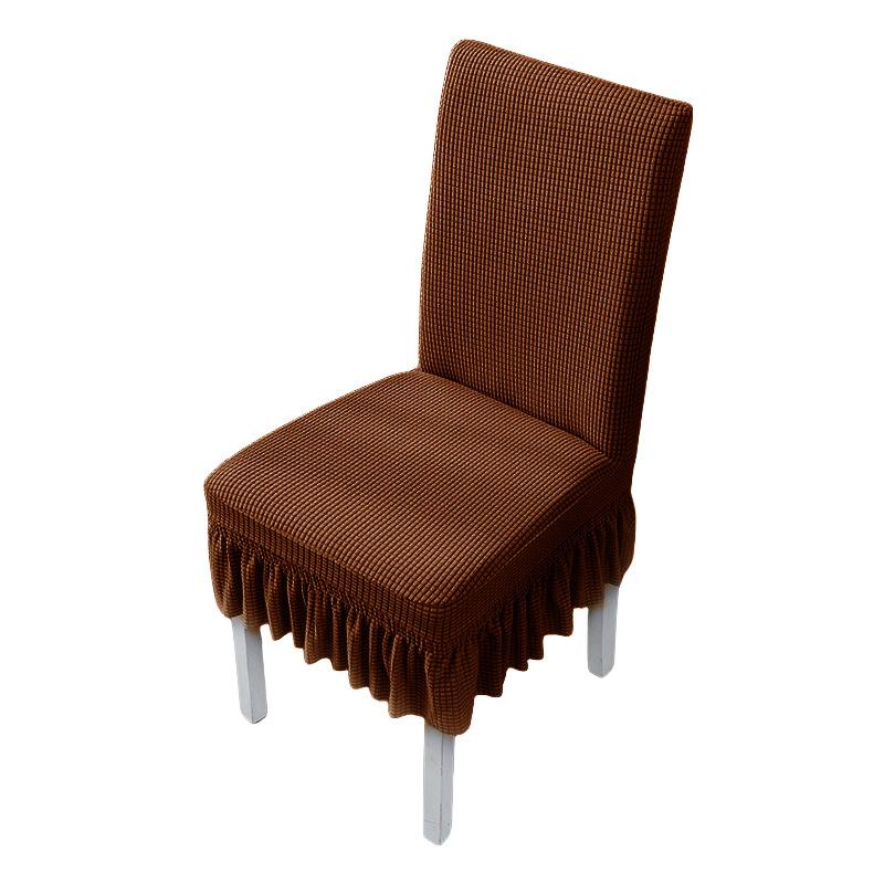 

Юбка, Чехол на стул, Интегрированный чехол на обеденный стул со спинкой, Универсальный чехол на табурет, Чехол на сиденье, Эластичный чехол на обеденный стол, Чехол на стул general purpose темно-коричневого