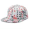 Men Poker Print Hip Hop Hat Outdoor Adjustable Sunscreen Leisure Hat Spring Autumn Travel Tourism Beach Vacation