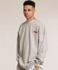 CREAM SODA LAB Human Highlight Fire Sweatshirt Gray Red