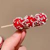 Hairpin Imitation Sugar Calabash Design Hair Clip Stable Clamping Force Side Bang Hair Pin Holiday Hair