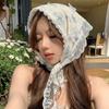 Sweet Girl Butterfly Lace Headscarf Seersucker Headband Turban Triangle Headband  for Girl Women