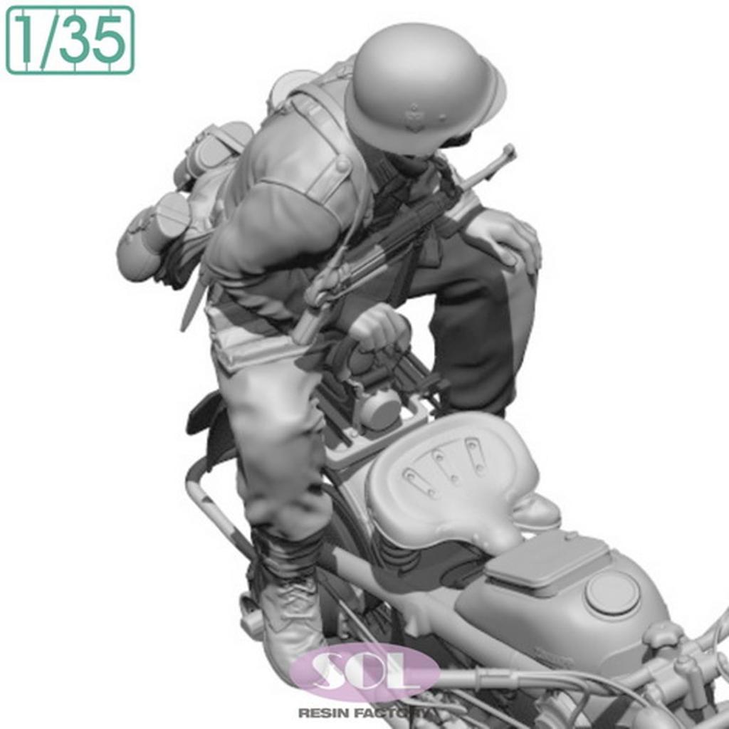 Solmodel WWII German KS750 Crew Rear Seat Soldier 3D Printer Kit MM882 1/35 2, (for Solmodel) (People)