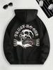 "TRUST NO ONE" Skull Gothic Unisex Pocket Adjustable Hood Streetwear Hoodie
