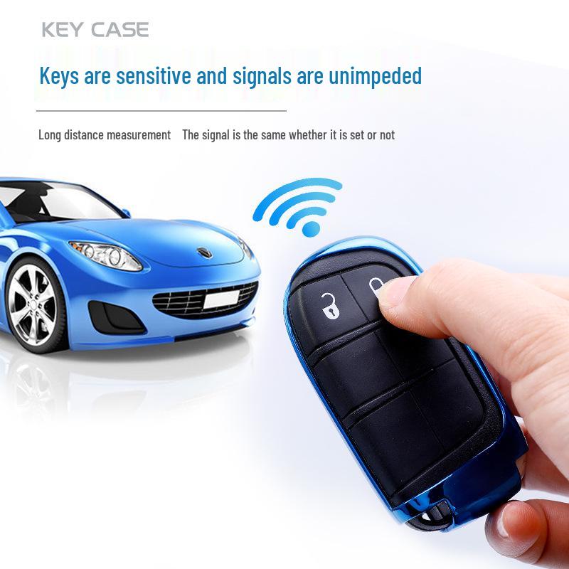 Jeep Key Case for Compass, Cherokee, Renegade, Dodge Journey, Grand Cherokee - Protective Shell