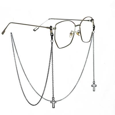 Brillen Ausschnitt Brillenkette Kreuz Sonnenbrillenkette Mode Kreuz Anhänger Brillenkette Damen