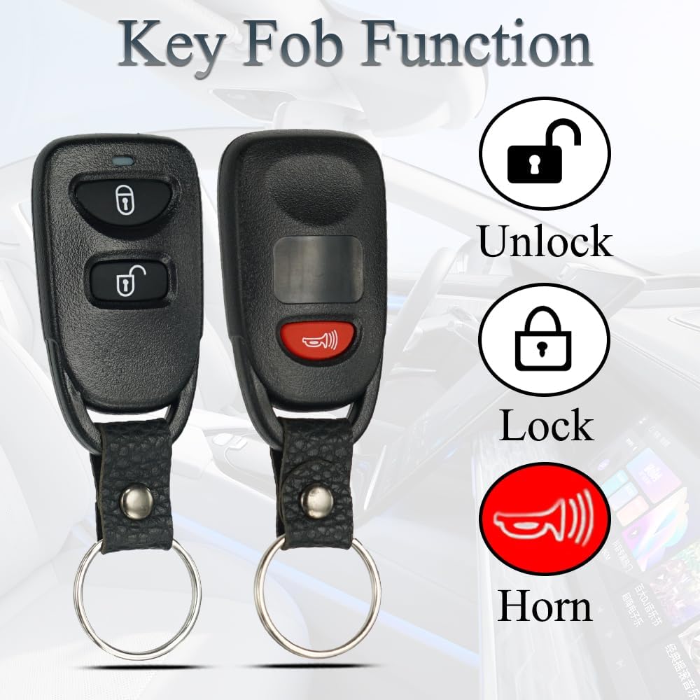 Key Fob Replacement Fits for Hyundai Santa Fe Keyless Entry Remote Control 2007 2008 2009 2010 2011 2012 FCC ID: PINHA-T038 IC:4018A-HAT038