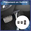 3 st Fotacceleratorpedalöverdrag för Ford Focus MK2 04-11 Silverfärgade