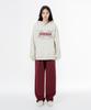 Moz Moz Soft Terry Single-Pleat Wide String Training Pants Burgundy