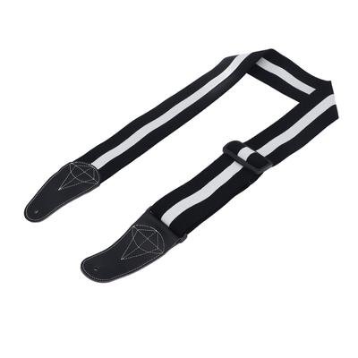 Acoustic Electric Guitar Strap Double Sided   Comfortable Stretch Cotton Microfiber Leather Bass Guitar Strap