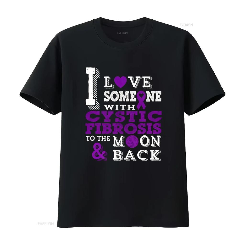 Cystic Fibrosis Awareness I Love Someone With To The T Shirt Vintage Washed Soft Homme Casual Designer Clothes Fashion