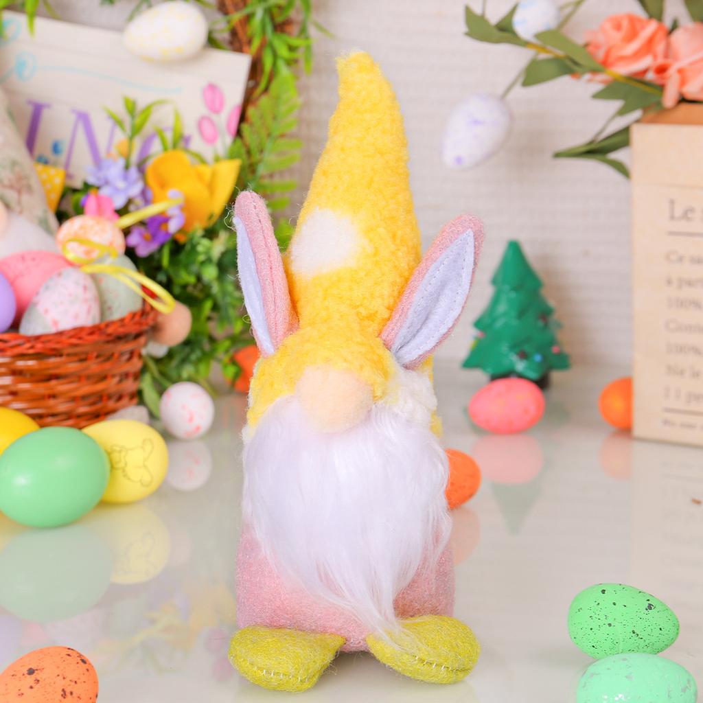 Cute Easter Faceless Gnome Rabbit Doll Spring Bunny Party Decor Standing Pose Dwarf Dolls Room Desktop Ornaments Holiday Gifts