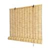 Outdoor Reed Bamboo Roller Blind - Breathable Sunshade for Balcony or Courtyard