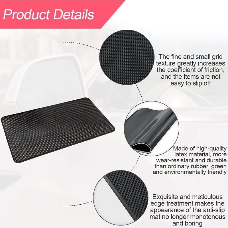 HOT Car Dashboard Anti-Slip Rubber Pad Universal Non-Slip PVC Mat Magic Dashboard Sticky Adhesive Mat for Phones Sunglasses Keys