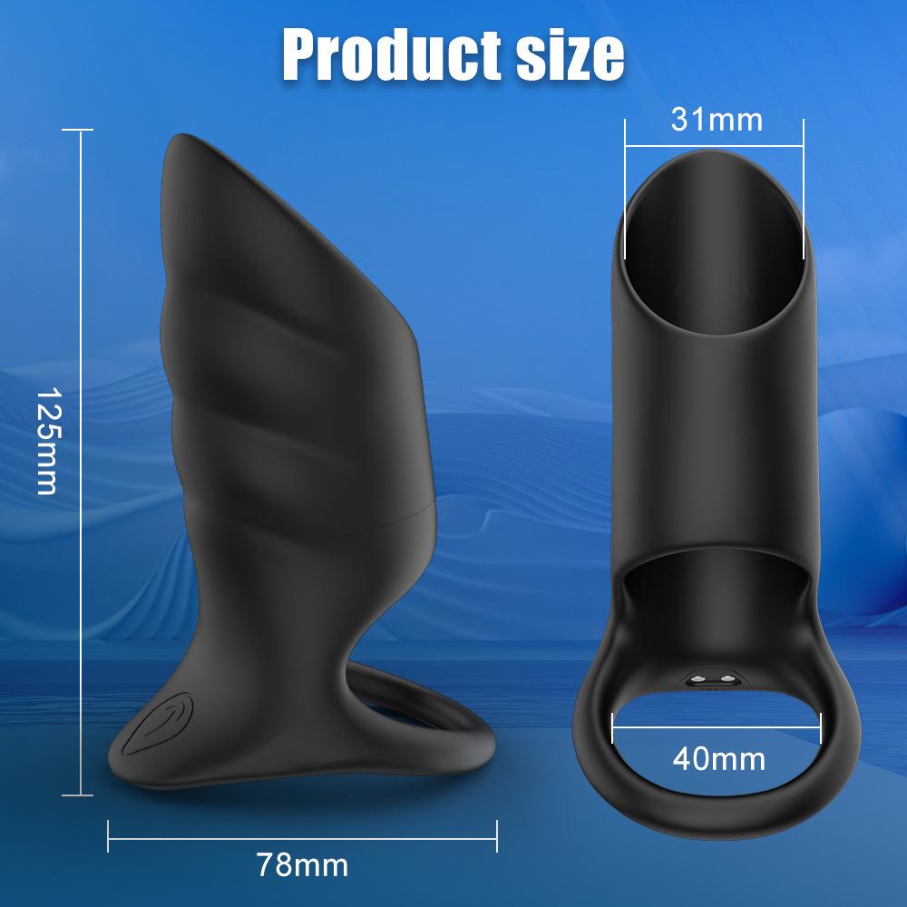 Penis Ring Vibrator Powerful Extender G-spot Stimulator Enhanced Thickening Delayed Ejaculation Vibrating Cum Locking Ring