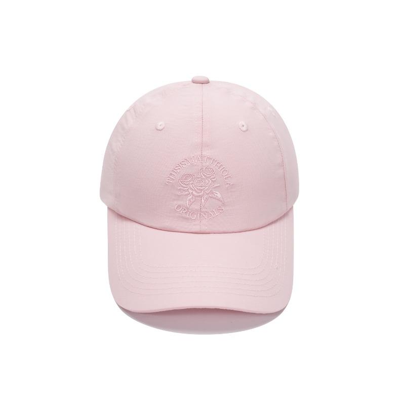 New outdoor quick-drying light and thin baseball cap spring and summer rose embroidery sunshade sunscreen small soft top cap