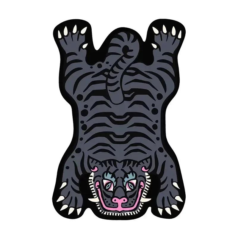 Cute Cartoon Tiger Carpet Large Area Rug for Living Room Children Bedroom Bedside Home Decoration Soft Foot Mat