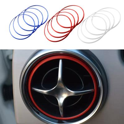 Car AC  Air Condition Outlet Vent Trim Ring Stickers For Mercedes Benz SLK SLC R172 SLC180 SLC200 SCL300 SLC43