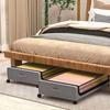 Large Capacity Underbed Storage Box Bed Bottom Shelf with Wheels Quilts Clothing Shoes Storage Multifunctional Storage Box