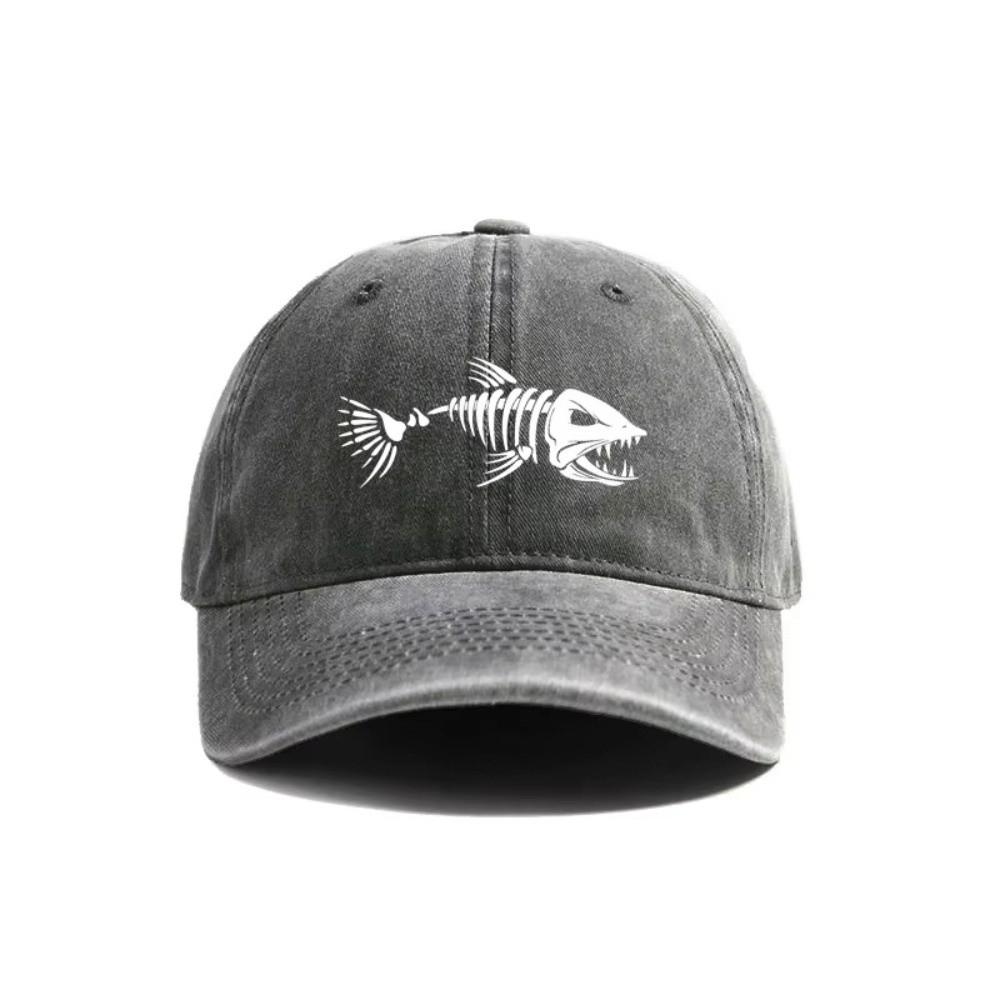 Adjustable Peaked Cap Breathable Trucker Hat New Fishbone Baseball Cap Outdoor Fishing