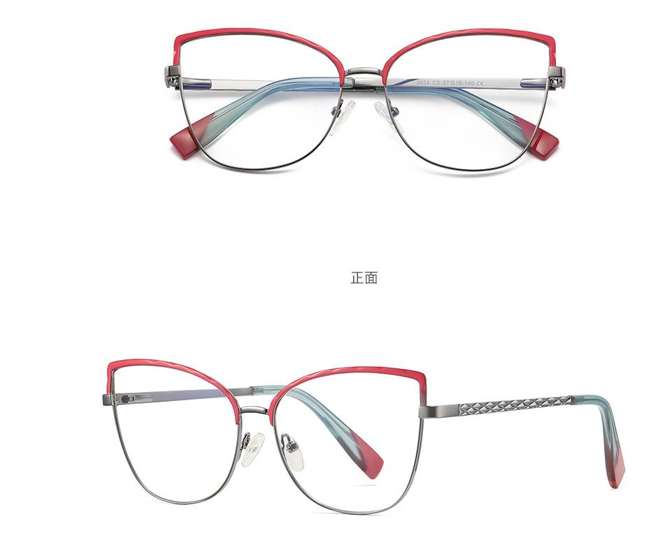 Vision Correction Glasses For Myopia Women 0 To -6 0 Metal Cat Eye Anti Blue Light Trendy Transparent Computer Glasses
