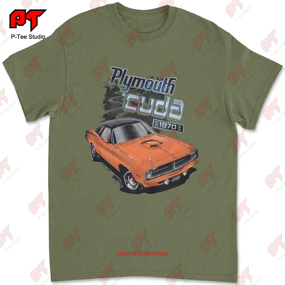 Muscle Car T Shirt 1970 Plymouth Barracuda Hemi Cuda Mopar Small To 6Xl And Tall C5Q9